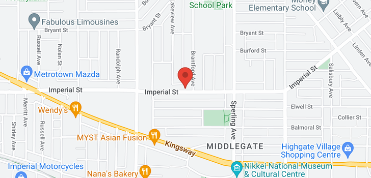 map of 6565 IMPERIAL STREET